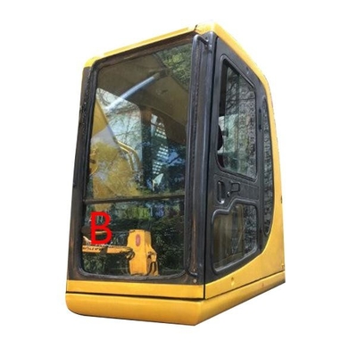 Excavator Green White Custom Windshield Glass Front Down Position B