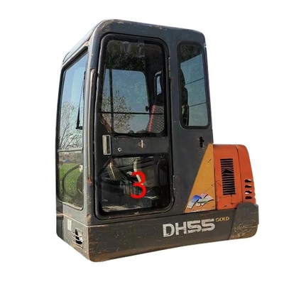 Construction Machine Excavator Cab Glass 5mm Thick 450mm Wide