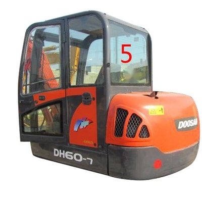 OEM DOOSAN Glass Construction Machine Cabin Back Side Position NO.5