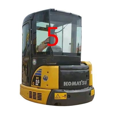 Windshield PC55MR PC55 KOMATSU Excavator Window Replacement RoHS Back Side NO.5