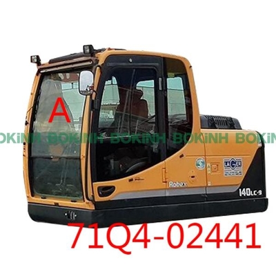 71Q4-02441 HYUNDAI Excavator Cab Glass Front Upper Position A Windshield