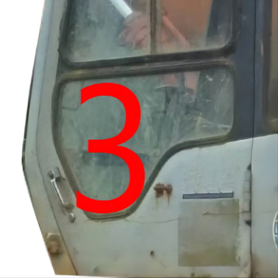 4457176 HITACHI Excavator Glass Cab Window Left Door Lower Position NO.3 Tempered Glass