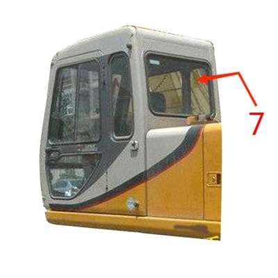 Right Side Excavator Window Glass Windshield Tempered Glass