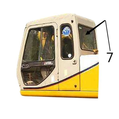 Right Side Excavator Window Glass Windshield Tempered Glass