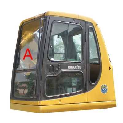 No Holes KOMATSU Cab Glass Excavator Front Windscreen Glass
