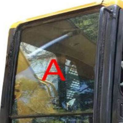 No Holes KOMATSU Cab Glass Excavator Front Windscreen Glass