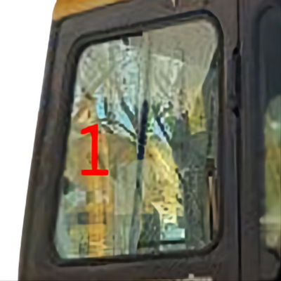 Excavator KOMATSU Cab Glass Left Side Slant Position NO.1