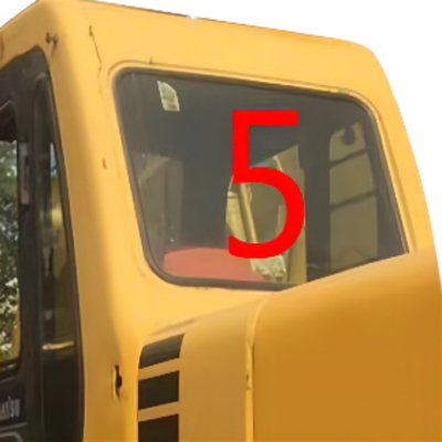 580mm Height 5mm Thick KOMATSU Cab Glass Back Side NO.5