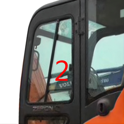 DX60W DX90-9C DOOSAN Glass Left Side Striaght Position NO.2 Tempered Excavator Cab Glass