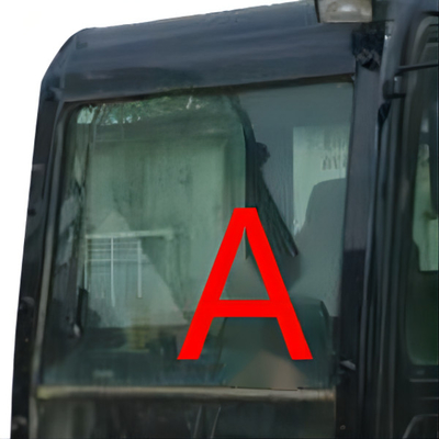 E307E CAT307E CATERPILLAR Cab Glass White Front Windscreen Glass