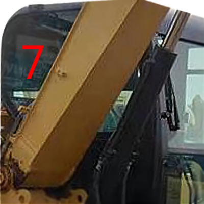 Right Side CATERPILLAR Cab Glass White Digger Window Replacement