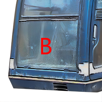 FCC Excavator Front Glass Replacement 820mm Wide 490mm Height