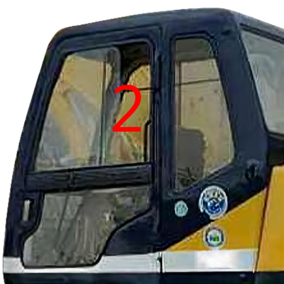 Left Side Straight Position Kobelco Excavator Glass 5mm Thick Position NO.2