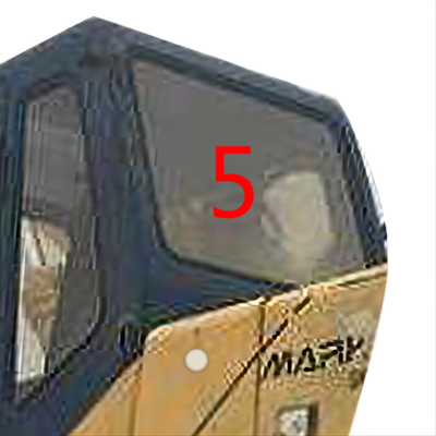 Back Side Tempered Excavator Cab Glass KOBELCO Position No.5 Windscreen Replacement
