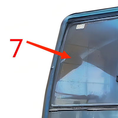 Right Side KOBELCO Excavator Window Glass Green Position No.7