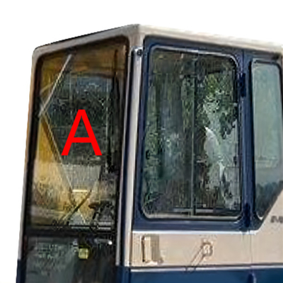 FCC Green KOMATSU Cab Glass Front Up Tempered Glass Window Replacement