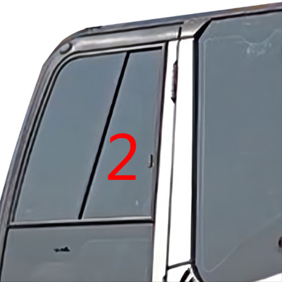 Straight Position Left Door Excavator Glass Replacement 4mm Thick