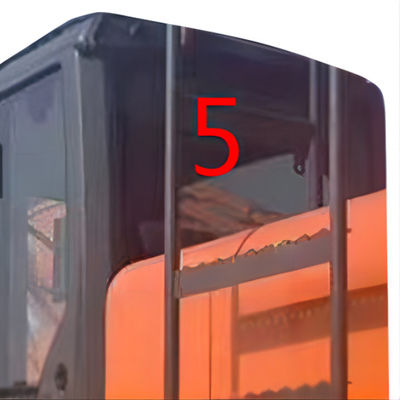 Tempered HITACHI Excavator Cab Glass 5mm Back Side Window Replacement