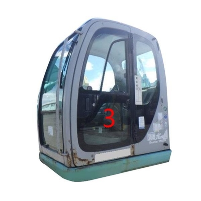 OEM KOBELCO Excavator Glass Left Door Lower Position NO.3 Green Windscreen Replacement