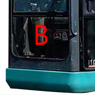 FCC Front Windshield Replacement Front Down Position B Custom Tempered Glass