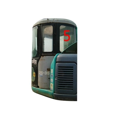 Bending Resistant Green Excavator Window Glass Back Side Excavator Windshield