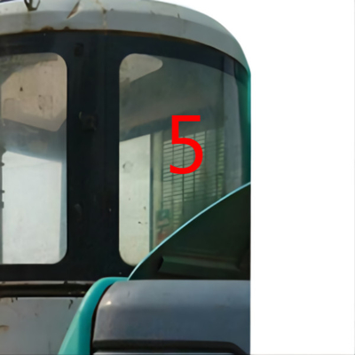 Bending Resistant Green Excavator Window Glass Back Side Excavator Windshield
