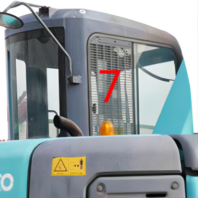Right Side Position No.7 KOBELCO Excavator Glass Windshield