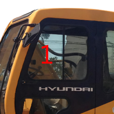 R200-5 R220-5 Excavator Window Glass Left Side Slant Position NO.1 windshield