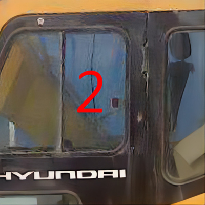 R130-5 R-5 Excavator Door Window Replacement Left Side Straight Position NO.2