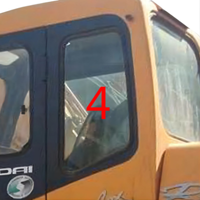 HYUNDAI Excavator Tempered Glass Window Replacement Left Door Rear Position NO.4