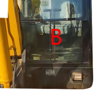 HYUNDAI R55-7 Excavator Windscreen Replacement Front Down Position B With Glue