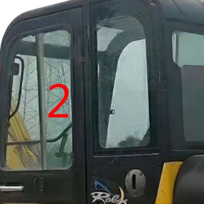 HYUNDAI R60-7 Excavator Door Window Replacement Left Straight Side Position NO.2