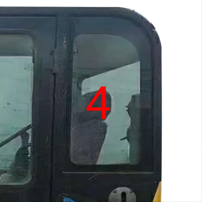 Windshield Cab Glass For Diggers Left Door Back Side Position NO.4