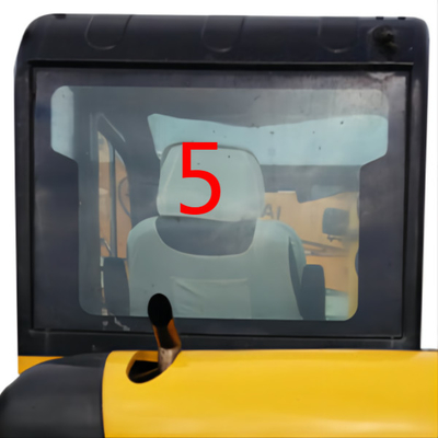 Tempered HYUNDAI Front Glass Back Side Excavator Window Glass