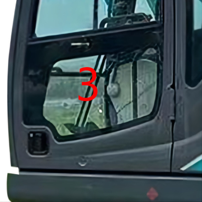 900mm KOBELCO Excavator Glass  Left Door Lower Position NO.3 Windshield