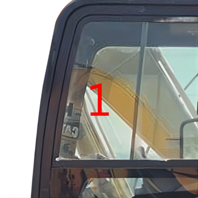 Windshield Tempered CATERPILLAR Cab Glass ECE Left Door Slant Position NO.1