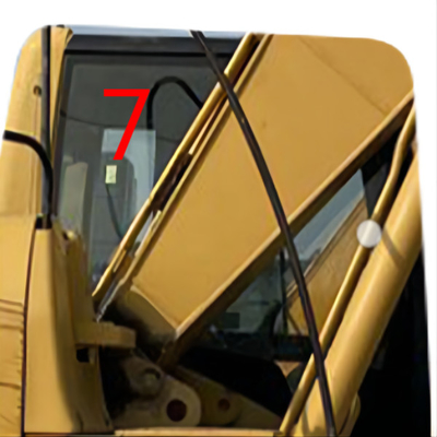 White E320D Excavator Windscreen Replacement Tempered