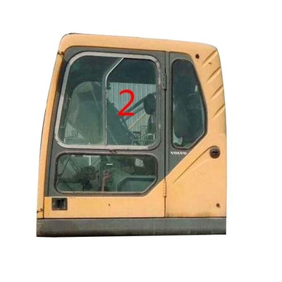 EC210B Excavator Door Window Replacement Left Door Position No.2 Custom Tempered Glass