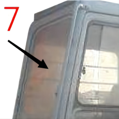 EX-1 EX120-1 EX200-1 HITACHI Excavator Glass Right Side Position No.7 Tempered Glass