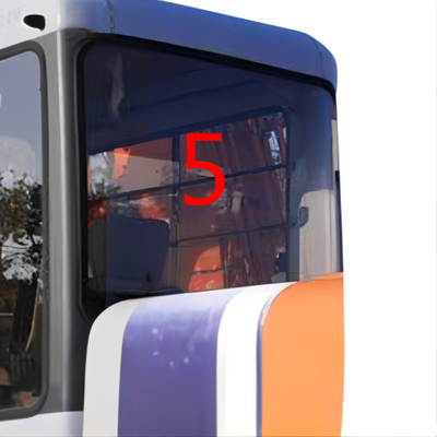 Back Side HITACHI Excavator Glass Green 5mm Tempered Glass