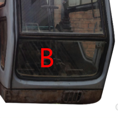 White Front Windscreen Glass HITACHI Excavator Window Replacement