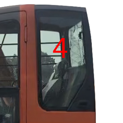 Excavator Cabin Custom Windshield Glass Left Door Rear Position NO.4