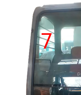 Good Thermal Stability Excavator Cab Glass Right Side Big Tempered Glass
