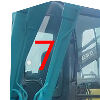 SK-6 SK-8 SK230-6 KOBELCO Excavator Glass Right Side Position NO.7 Windshield Tempered Glass