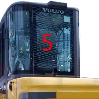 Green EW60C VOLVO Excavator Glass Replacement Back Side NO.5 FCC
