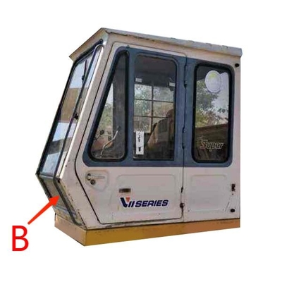 755mm 310mm Excavator Windscreen Replacement Tempered Front Down Glass