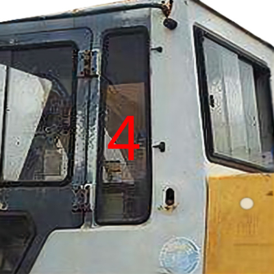 Diggers Tempered Glass For Windshield Left Door Rear Position NO. 4