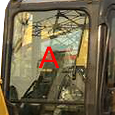 PC55MR PC55 5MM Thick Excavator KOMATSU Cab Glass Tempered Windshield Front Glass