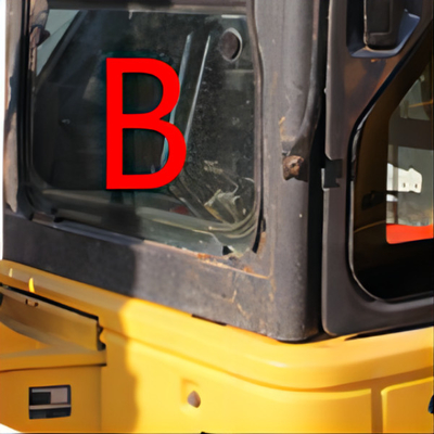 PC55MR Front Down Komatsu Excavator Glass Replacement Tempered 5MM Glass