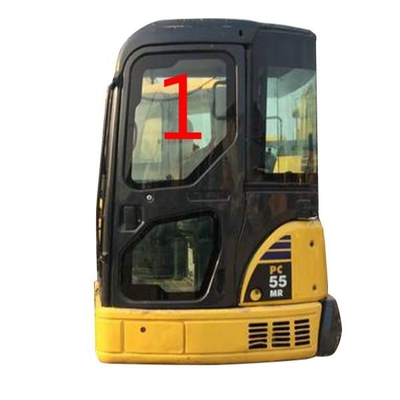 KOMATSU PC55MR Cab Glass Left Side Position Big Glass NO.1 5mm Thick Tempered